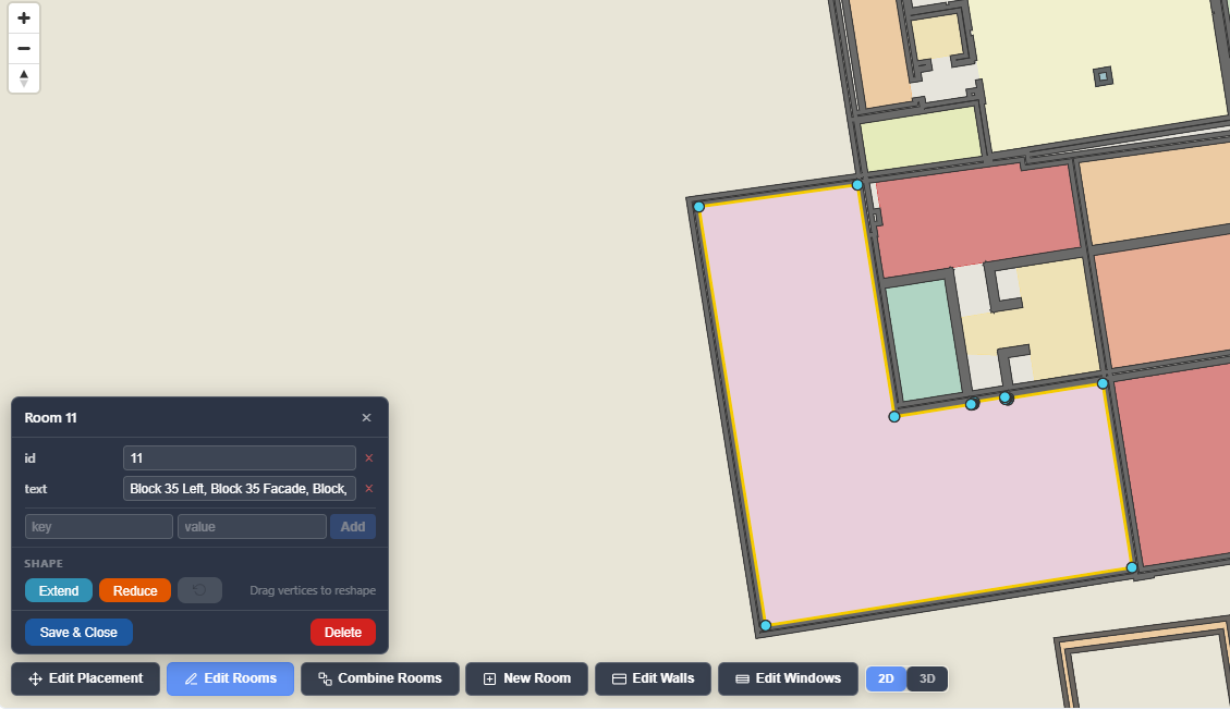 Manually Editing Rooms